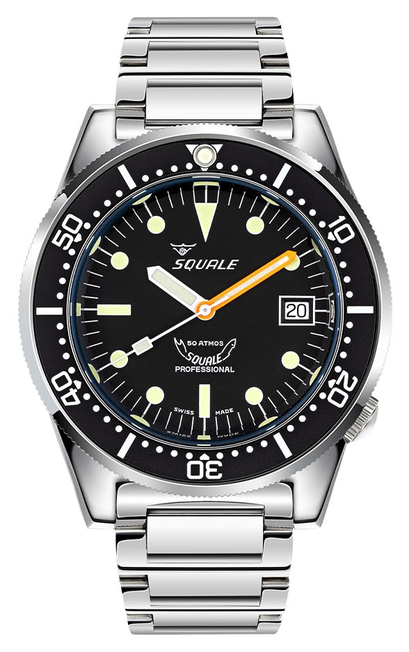Squale 1521CL.SQ20L 1521 Classic (42mm) Black Dial / Watch