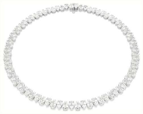 Swarovski Matrix Tennis Necklace Pear Cut White Rhodium Plated 5662277