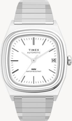 Timex Automatic 1983 E-Line Reissue (34mm) Silver Dial / Stainless Steel Expansion Bracelet TW2W70800