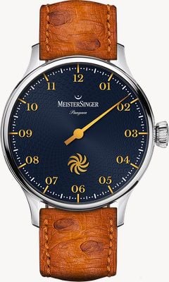MeisterSinger Pangaea Automatic (40mm) Deep Blue Fermata Dial / Brown Leather Strap PDS917G-SF03