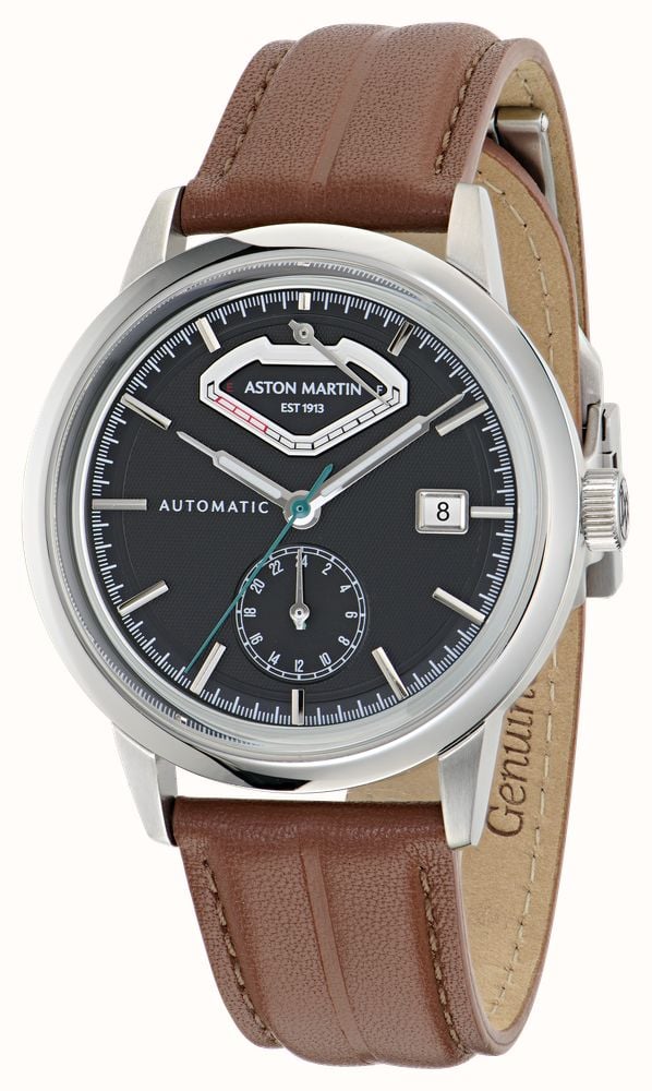 Aston Martin TS3 Timeless Power-Reserve Automatic (40mm) Black Dial / Brown Leather Strap MTTS3F602 - alternate view 2