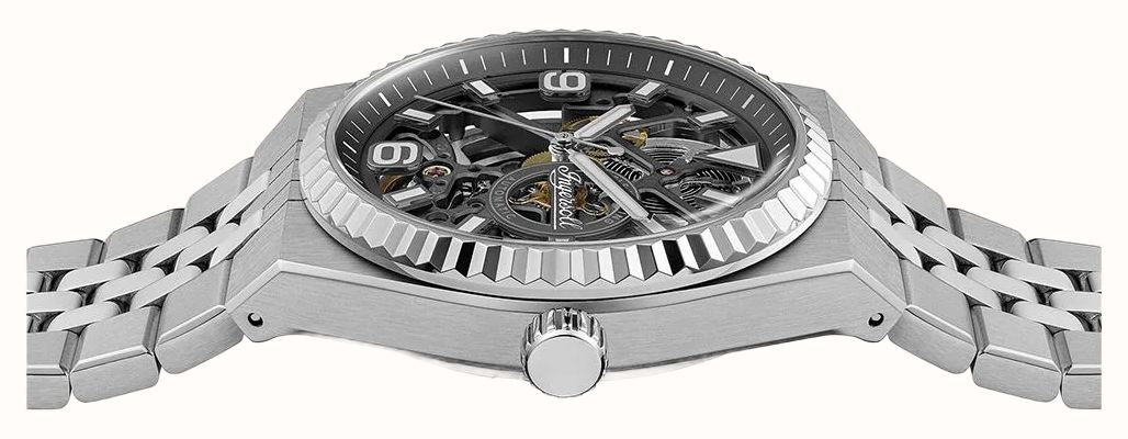 Ingersoll THE LANDING Automatic (40mm) Grey Skeleton Dial / Stainless Steel Bracelet I18701 - alternate view 3