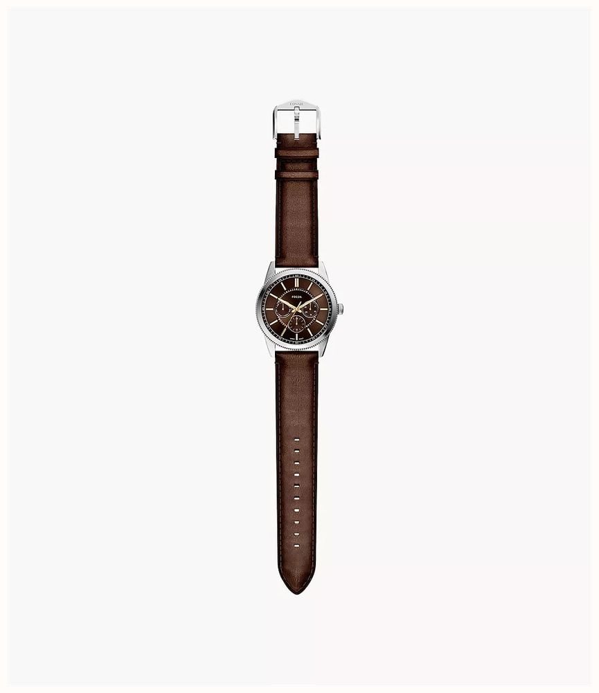Fossil Multifunction Brown Leather Watch and Bracelet Gift FS6226SET - alternate view 6