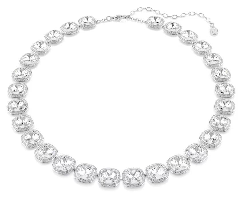 Swarovski 5751326 Una Angelic necklace, Cushion cut, White, Jewellery