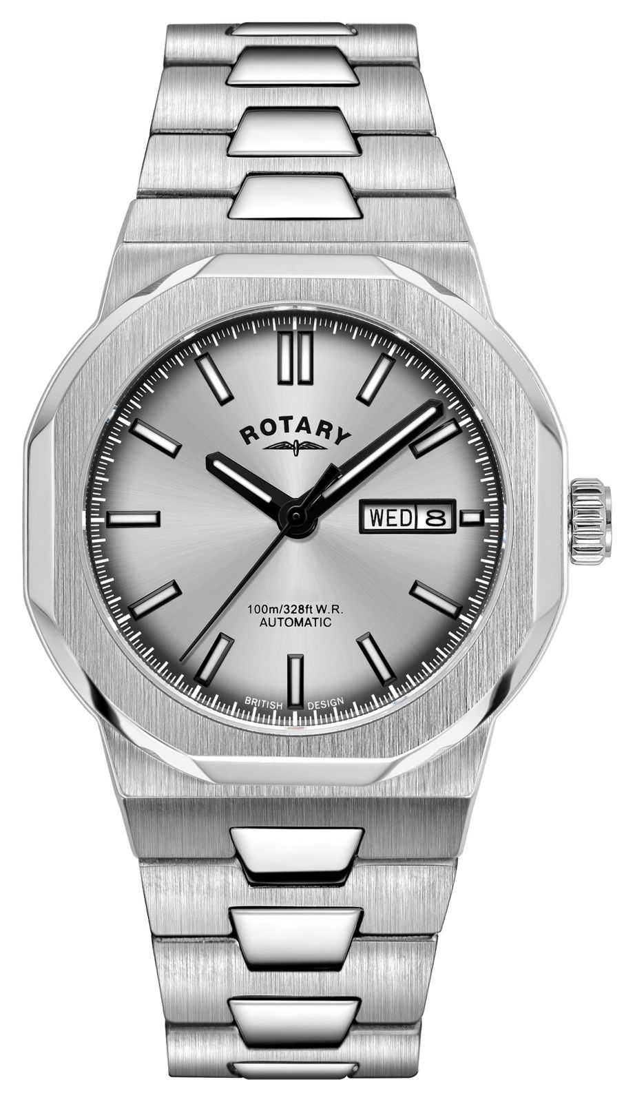 Rotary GB05490/06 Sport Automatic (40mm) Silver Sunray Dial Watch