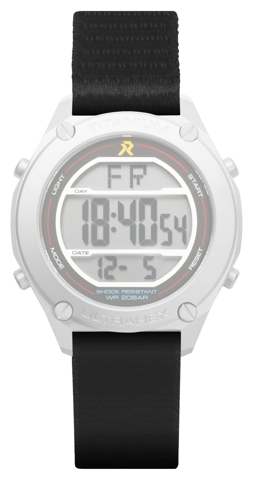 RZE GP-ELASTIC-20-BLACK GP Elastic Nylon Strap (20mm) - Watch