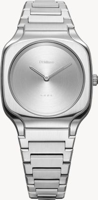 D1 Milano Square Disco Grey (32mm) Silver Sunray Dial / Stainless Steel Bracelet SQBL01