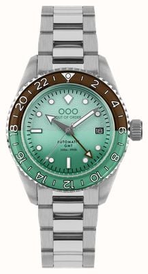 Out Of Order After 8 Automatic GMT (40mm) Mint Green Dial / Ultra-Brushed Stainless Steel Bracelet OOO.001-25.AE.BAND.SS
