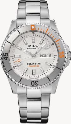 MIDO Ocean Star 200 Automatic (41mm) Textured Silver Dial / Stainless Steel Bracelet M0269301103100