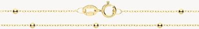 Treasure House 9ct Yellow Gold Flat Trace Bead Chain 20" CH179/20