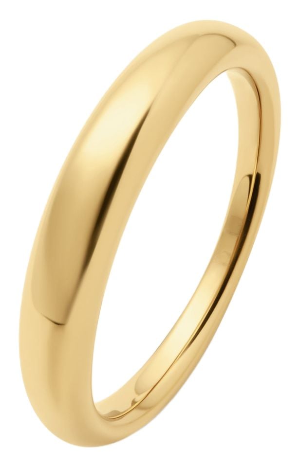 D.LOUISE YBR-005-008 Dome Gold Plated Ring Size 8 UK Q Jewellery