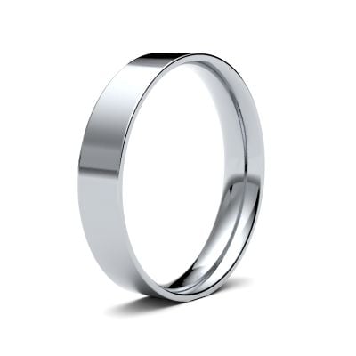 James Moore Wedding Ring  | 4mm | Light | Size Flat Court | AG_4GLE-9W AG_4GLE-9W