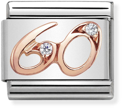 Nomination Classic 60 9ct Rose Gold & Steel Charm 430315/60