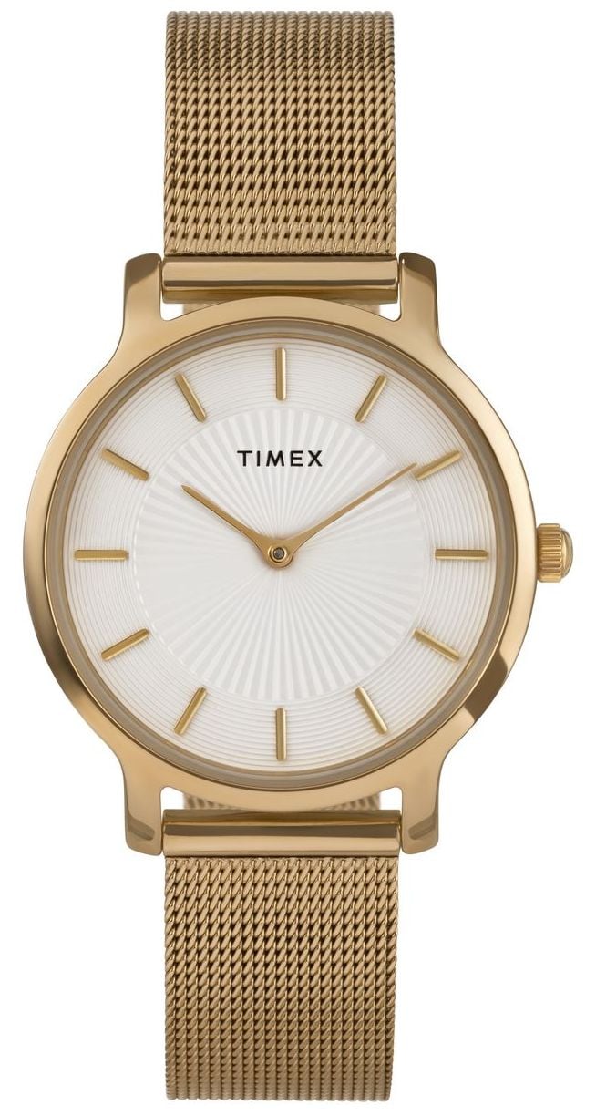 Timex TW2Y10300 Transcend (34mm) White Dial / Gold PVD Watch