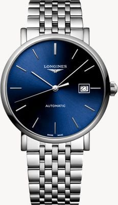 LONGINES Elegant Collection Automatic (39mm) Blue Sunray Dial / Stainless Steel Bracelet L49104906