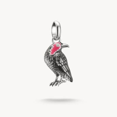 Thomas Sabo Silver Charm Pendant Crow Wednesday Zirconia Connect CC1318-691-11