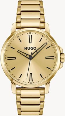 HUGO #SMOOTH (41mm) Gold Dial / Gold PVD Stainless Steel Bracelet 1530420