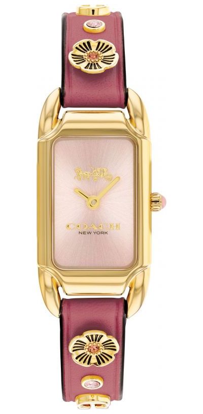 Coach 14504117 Cadie | Pink Dial | Pink Flower Leather Strap Watch