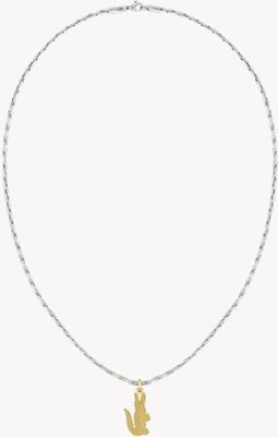Lacoste ARTHOR stainless steel necklace with crocodile gold pendant 2040551