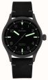 Damasko DF10 Three-Hand Manufacture (39mm) Black Dial / 'Vintage' Black Leather Strap Watch DF10 BLACK - alternate view 5
