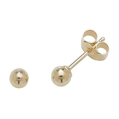 Treasure House ES201 9k Yellow Gold Ball Stud Earrings 3 mm Jewellery
