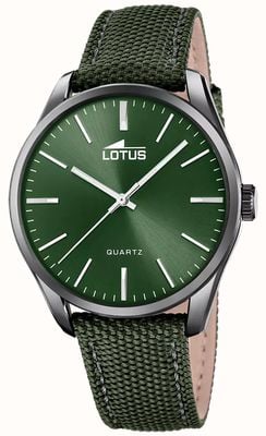 Lotus Minimalist Quartz (42mm) Textured Green Dial / Green Nylon Strap 19070/1