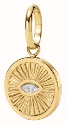 D.LOUISE Gold Plated Mini Evil Eye Talisman Charm CH-62