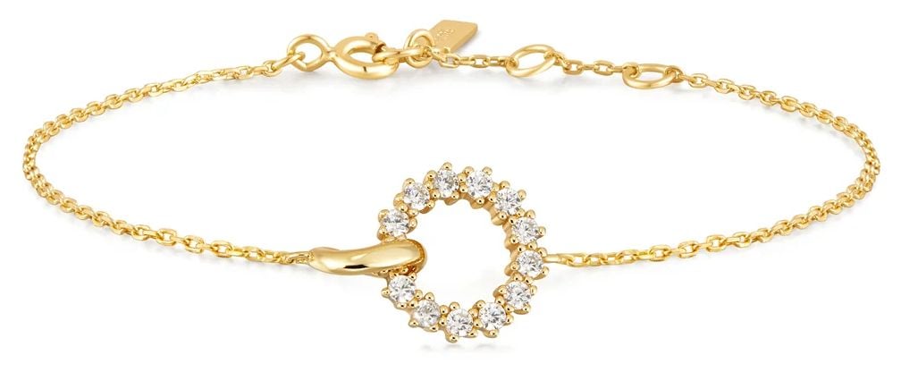 Ania Haie B056-01G Gold Interlinked Circles PavÃ© Bracelet Jewellery