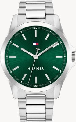 Tommy Hilfiger Bruce (43mm) Emerald Green Dial / Stainless Steel Bracelet 1710672