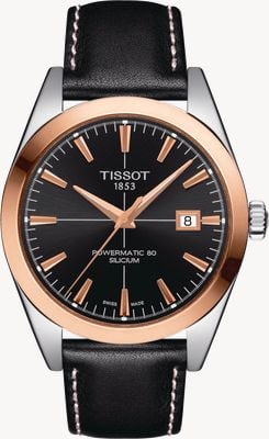 Tissot Gentleman Powermatic 80 Silicium Solid 18K Gold Bezel T9274074605100