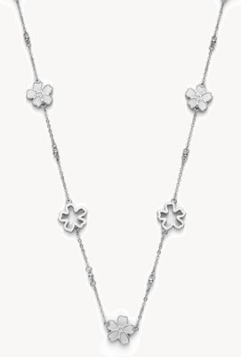 Olivia Burton Forget Me Not Stainless Steel Multi Flower Necklace 24100540