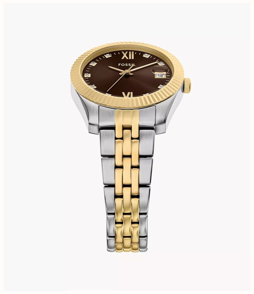 Fossil Scarlette 32 mm Three-Hand Date Two-Tone Stainless Steel ES5539 - alternate view 3