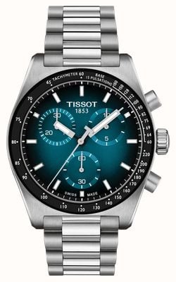 Tissot PR516 Quartz Chronograph (40mm) Blue Gradient Dial / Stainless Steel Bracelet T1494171104101
