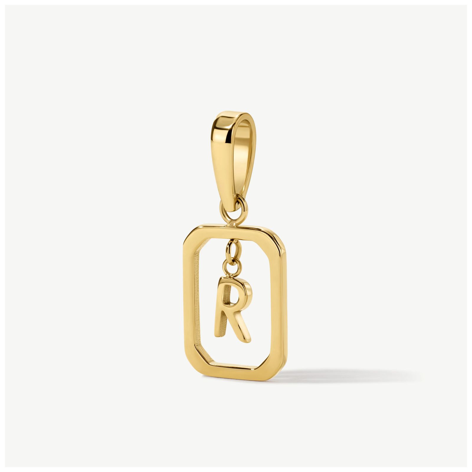 D.LOUISE CH-18-18 Gold Tone Floating Initial Pendant - R Jewellery