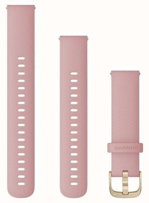 Garmin Quick Release Strap (18mm) Dust Rose Silicone / Light Gold Hardware - Strap Only 010-12932-03