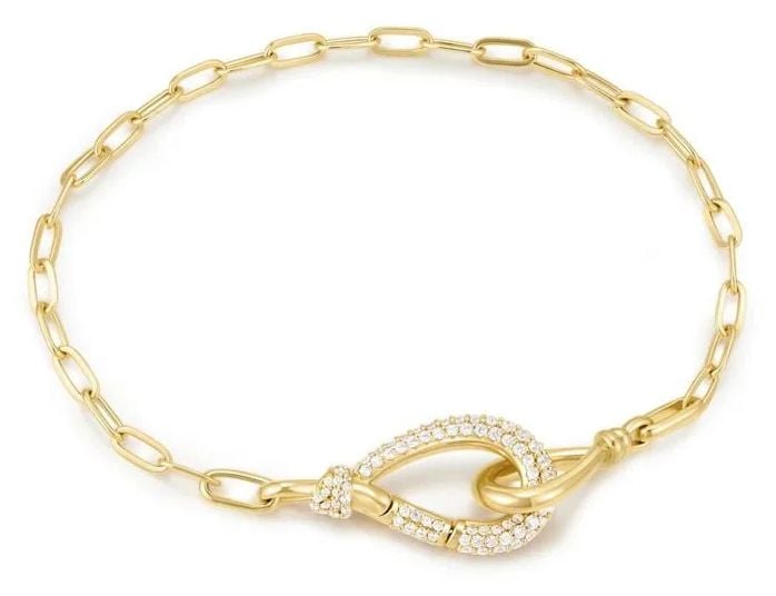 Ania Haie B077-03G Gold Interlocked PavÃ© & Polished Knot Jewellery