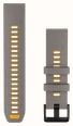 Garmin QuickFit Bands (22mm) Silver Grey/Yellow Flare Silicone with Black Hardware - Strap Only 010-14507-02