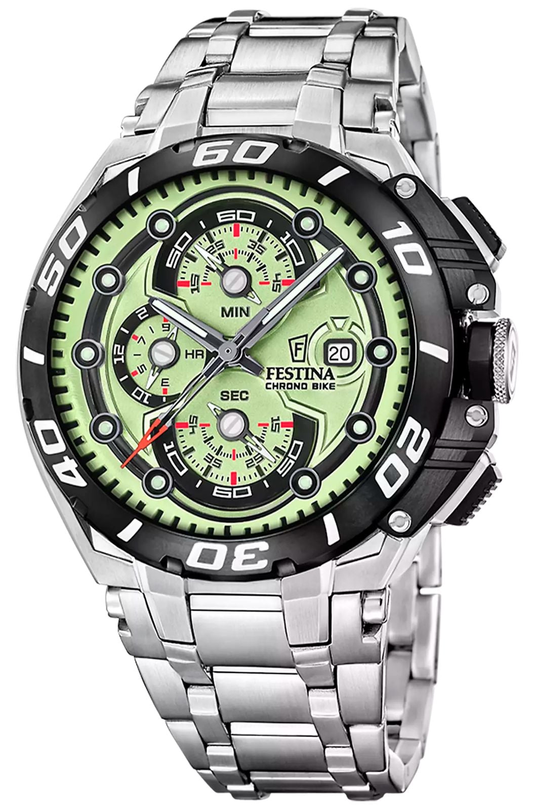 Festina F20754/3 Chrono Bike 2026 (46mm) Green Dial / Watch