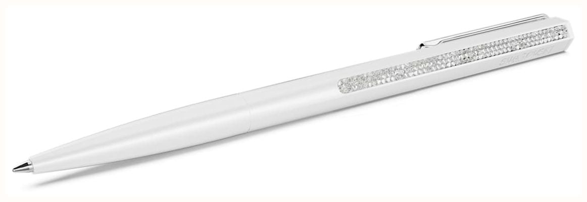 Swarovski Shimmer Ballpoint Pen White Lacquered Chrome Plated 5678183