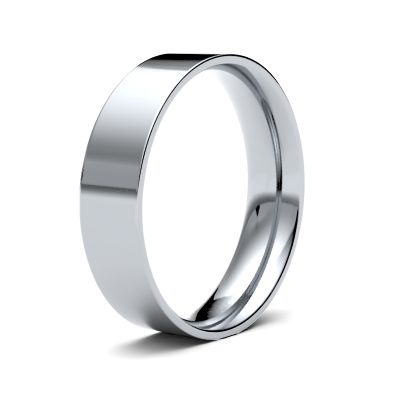 James Moore Wedding Rings | Palladium 500 | 5mm | Light | Flat Court | AG_5LLE-PD5