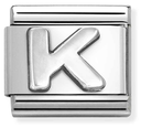Nomination Classic Letter K Oxidised Charm 330113/11