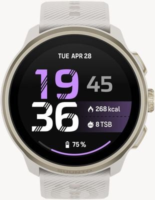 Suunto RUN 2 Lightweight AMOLED Running Watch - 64GB (46mm) Feather Gold - Silicone Watch SS051640000