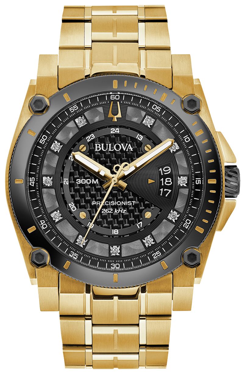 Bulova 98D156 Icon Precisionist Diamond (46mm) Black Dial / Watch