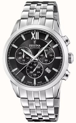 Festina Swiss Made Quartz Chronograph (41mm) Silver Dial / Stainless Steel Bracelet F20040/4