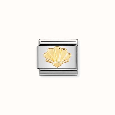 Nomination COMPOSABLE Classic NATURE SEASHELL in Stainless Steel with Bonded Yellow Gold 030111/05