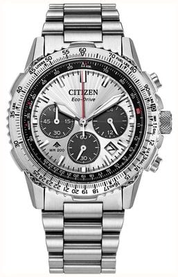 Citizen Eco-Drive Promaster Air Navihawk Chronograph (40mm) Silver Dial / Stainless Steel Bracelet CA4660-61A
