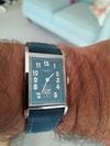 Customer picture of Duckworth Prestex Centenary (24mm) Blue Rectangular Dial / Blue Leather Strap D803-03-D