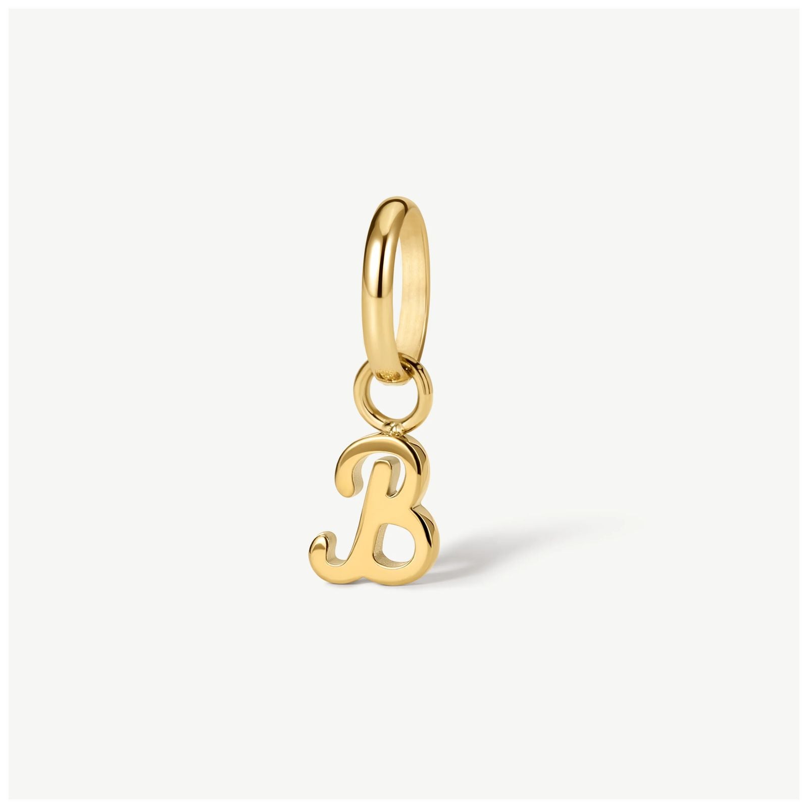D.LOUISE CH-39-02 Gold Tone Mini Italic Initial Charm - B Jewellery