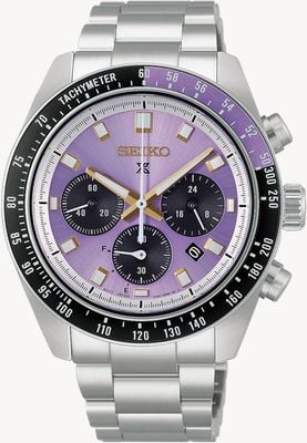 Seiko 145th Anniversary Speedtimer Solar Chronograph Limited Edition in Edo Purple Watch HBJ005P1