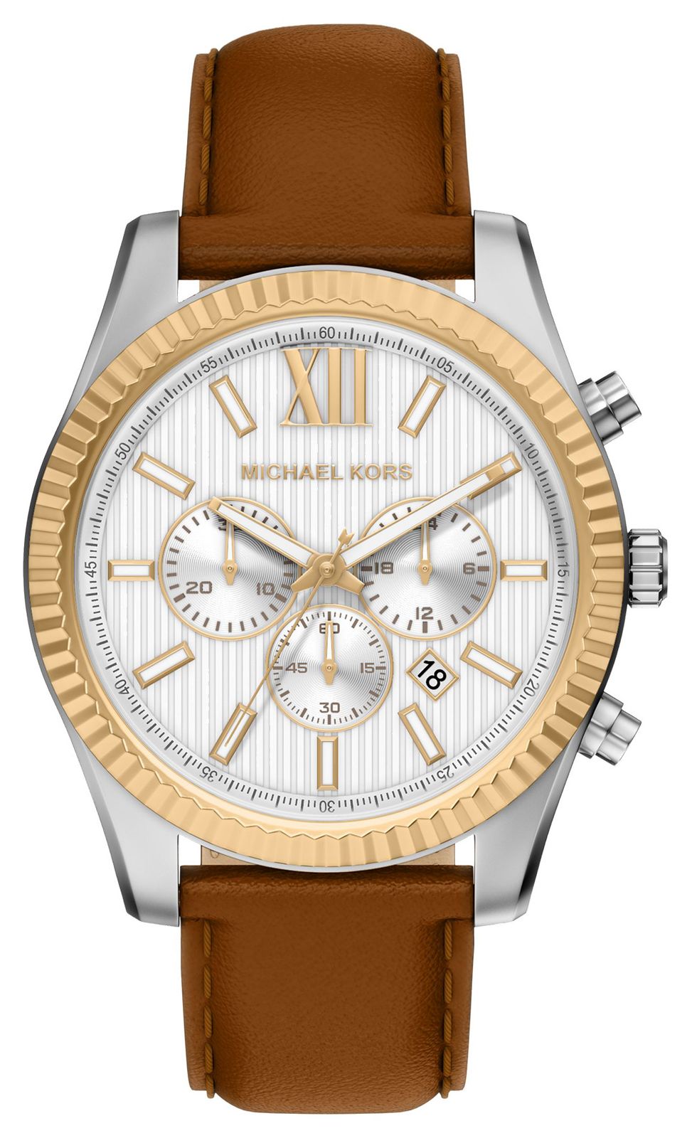 Michael Kors MK9257 Lexington Chronograph (45mm) Silver Dial Watch